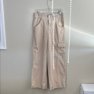 EUC Time and Tru khaki corduroy cargo wide leg pants